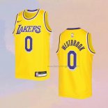 Kid's Los Angeles Lakers Russell Westbrook NO 0 Icon 2022-23 Yellow Jersey