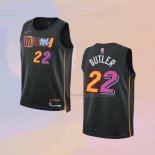 Kid's Miami Heat Jimmy Butler NO 22 2021-22 City Black Jersey