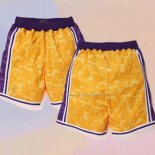 Los Angeles Lakers Bape Yellow Shorts