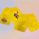 Los Angeles Lakers Kobe Bryant Mamba Yellow Shorts