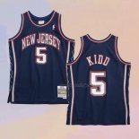 Men's Brooklyn Nets Jason Kidd NO 5 Throwback Blue Jersey