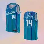Men's Charlotte Hornets Nick Richards NO 14 City 2021-22 Blue Jersey