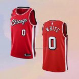Men's Chicago Bulls Coby White NO 0 City 2021-22 Red Jersey