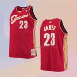 Men's Cleveland Cavaliers LeBron James NO 23 Mitchell & Ness 2003-04 Red Jersey