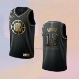 Men's Golden Edition Los Angeles Clippers Paul George NO 13 Black Jersey