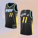 Men's Indiana Pacers Bruce Brown JR. NO 11 City 2023-24 Black Jersey