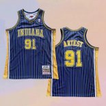 Men's Indiana Pacers Ron Artest NO 91 Mitchell & Ness 2003-04 Blue Jersey
