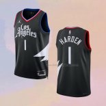 Men's Los Angeles Clippers James Harden NO 1 Statement Black Jersey