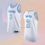 Men's Los Angeles Lakers Anthony Davis NO 3 City Authentic 2020-21 White Jersey