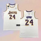 Men's Los Angeles Lakers Kobe Bryant NO 24 Association 2018-19 White Jersey