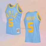 Men's Los Angeles Lakers Robert Horry NO 5 Mitchell & Ness 2001-02 Blue Jersey