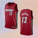 Men's Miami Heat Bam Adebayo NO 13 Statement 2020-21 Red Jersey