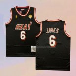 Men's Miami Heat LeBron James NO 6 Mitchell & Ness 2010-11 Black Jersey