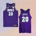 Men's Milwaukee Bucks A.C. Green NO 20 Classic 2022-23 Purple Jersey