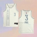 Men's Oklahoma City Thunder Chris Paul NO 3 City 2021-22 White Jersey