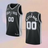 Men's San Antonio Spurs Customize Icon Black Jersey