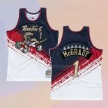 Men's Toronto Raptors Tracy McGrady NO 1 Mitchell & Ness Black Red Jersey
