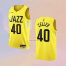 Men's Utah Jazz Cody Zeller NO 40 Icon 2022-23 Yellow Jersey