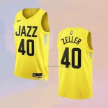 Men's Utah Jazz Cody Zeller NO 40 Icon 2022-23 Yellow Jersey