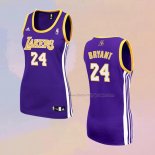 Women's Los Angeles Lakers Kobe Bryant NO 24 Purple Jersey