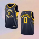 Kid's Indiana Pacers Tyrese Haliburton NO 0 Icon 2022-23 Blue Jersey