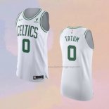 Men's Boston Celtics Jayson Tatum NO 0 Association Authentic White Jersey