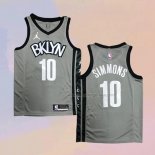 Men's Brooklyn Nets Ben Simmons NO 10 Statement 2020 Gray Jersey