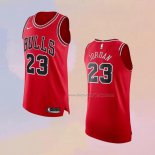 Men's Chicago Bulls Michael Jordan NO 23 Icon Authentic Red Jersey