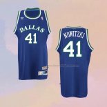 Men's Dallas Mavericks Dirk Nowitzki NO 41 Throwback Blue Jersey