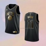 Men's Golden Edition Brooklyn Nets Kyrie Irving NO 11 Black Jersey