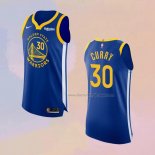 Men's Golden State Warriors Stephen Curry NO 30 Icon Authentic Blue Jersey
