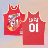 Men's Houston Rockets x Cactus Jack NO 01 Red Jersey