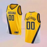 Men's Indiana Pacers Bennedict Mathurin NO 00 Statement 2022-23 Yellow Jersey