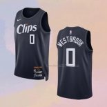 Men's Los Angeles Clippers Russell Westbrook NO 0 City 2023-24 Blue Jersey