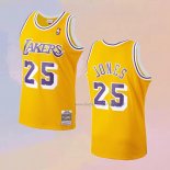 Men's Los Angeles Lakers Ed Jones NO 25 Mitchell & Ness 1994-95 Yellow Jersey