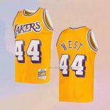 Men's Los Angeles Lakers Jerry West NO 44 Mitchell & Ness 1971-72 Yellow Jersey