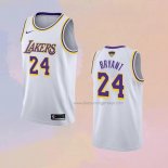 Men's Los Angeles Lakers Kobe Bryant NO 24 Association 2018-19 White Jersey2