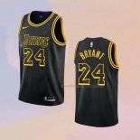 Men's Los Angeles Lakers Kobe Bryant NO 24 City 2017-18 Black Jersey