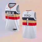Men's New Orleans Pelicans Zion Williamson NO 1 Earned 2019-20 White Jersey