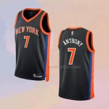 Men's New York Knicks Carmelo Anthony NO 7 City 2022-23 Black Jersey