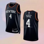 Men's New York Knicks Derrick Rose NO 4 Select Series Black Jersey