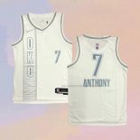 Men's Oklahoma City Thunder Carmelo Anthony NO 7 City 2021-22 White Jersey