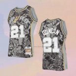 Men's San Antonio Spurs Tim Duncan NO 21 Special Year of The Tiger Black Jersey