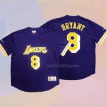 Men's Short Sleeve Los Angeles Lakers Kobe Bryant NO 8 Purple Jersey