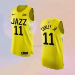 Men's Utah Jazz Mike Conley JR. NO 11 Icon Authentic 2022-23 Yellow Jersey