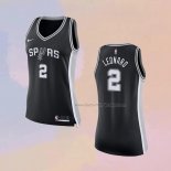 Women's San Antonio Spurs Kawhi Leonard NO 2 Icon 2017-18 Black Jersey