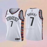 Kid's Brooklyn Nets Kevin Durant NO 7 City 2019-20 White Jersey