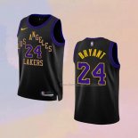 Kid's Los Angeles Lakers Kobe Bryant NO 24 City 2023-24 Black Jersey