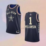 Men's All Star 2024 New Orleans Pelicans Zion Williamson NO 1 Blue Jersey