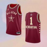 Men's All Star 2024 San Antonio Spurs Victor Wembanyama NO 1 Red Jersey